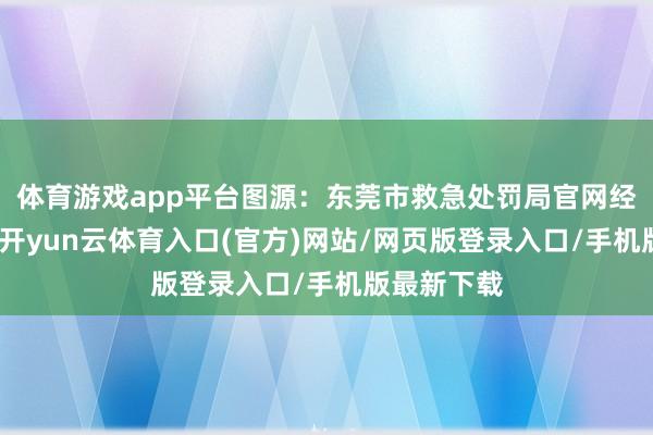 体育游戏app平台图源：东莞市救急处罚局官网经看望认定-开yun云体育入口(官方)网站/网页版登录入口/手机版最新下载