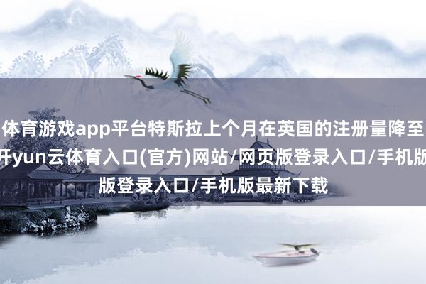 体育游戏app平台特斯拉上个月在英国的注册量降至6323辆-开yun云体育入口(官方)网站/网页版登录入口/手机版最新下载