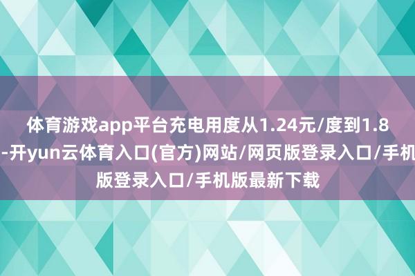 体育游戏app平台充电用度从1.24元/度到1.80元/度不等-开yun云体育入口(官方)网站/网页版登录入口/手机版最新下载